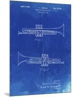 PP1140-Faded Blueprint York Trumpet 1939 Patent Poster-Cole Borders-Mounted Premium Giclee Print