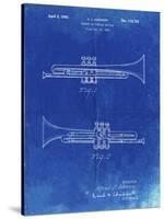 PP1140-Faded Blueprint York Trumpet 1939 Patent Poster-Cole Borders-Stretched Canvas