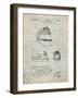 PP1141-Antique Grid Parchment Zephyr Train Patent Poster-Cole Borders-Framed Giclee Print