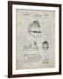 PP1141-Antique Grid Parchment Zephyr Train Patent Poster-Cole Borders-Framed Giclee Print