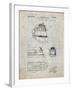 PP1141-Antique Grid Parchment Zephyr Train Patent Poster-Cole Borders-Framed Giclee Print