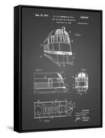 PP1141-Black Grid Zephyr Train Patent Poster-Cole Borders-Framed Stretched Canvas