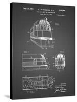 PP1141-Black Grid Zephyr Train Patent Poster-Cole Borders-Stretched Canvas