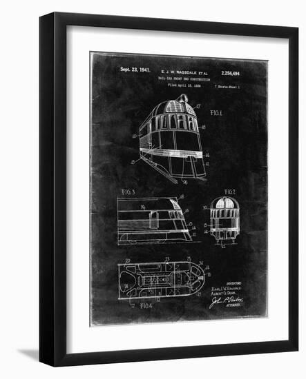 PP1141-Black Grunge Zephyr Train Patent Poster-Cole Borders-Framed Giclee Print