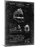 PP1141-Black Grunge Zephyr Train Patent Poster-Cole Borders-Mounted Giclee Print