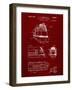 PP1141-Burgundy Zephyr Train Patent Poster-Cole Borders-Framed Giclee Print