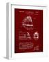 PP1141-Burgundy Zephyr Train Patent Poster-Cole Borders-Framed Giclee Print