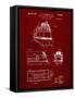 PP1141-Burgundy Zephyr Train Patent Poster-Cole Borders-Framed Stretched Canvas