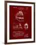 PP1141-Burgundy Zephyr Train Patent Poster-Cole Borders-Framed Giclee Print