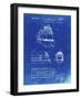 PP1141-Faded Blueprint Zephyr Train Patent Poster-Cole Borders-Framed Giclee Print