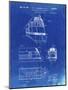 PP1141-Faded Blueprint Zephyr Train Patent Poster-Cole Borders-Mounted Giclee Print
