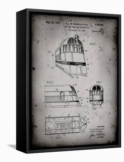 PP1141-Faded Grey Zephyr Train Patent Poster-Cole Borders-Framed Stretched Canvas