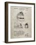 PP1141-Sandstone Zephyr Train Patent Poster-Cole Borders-Framed Giclee Print