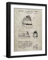 PP1141-Sandstone Zephyr Train Patent Poster-Cole Borders-Framed Giclee Print