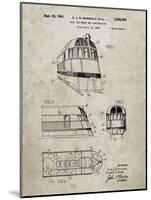 PP1141-Sandstone Zephyr Train Patent Poster-Cole Borders-Mounted Giclee Print