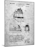 PP1141-Slate Zephyr Train Patent Poster-Cole Borders-Mounted Giclee Print