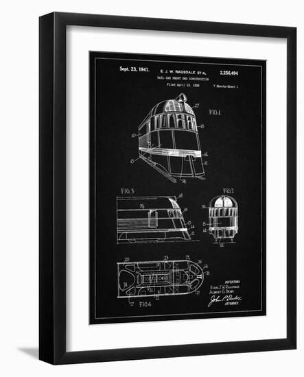 PP1141-Vintage Black Zephyr Train Patent Poster-Cole Borders-Framed Giclee Print