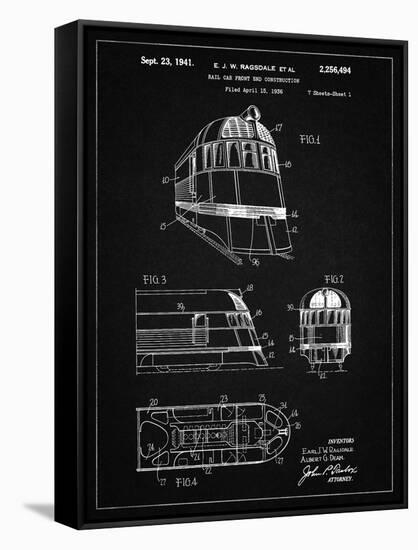 PP1141-Vintage Black Zephyr Train Patent Poster-Cole Borders-Framed Stretched Canvas