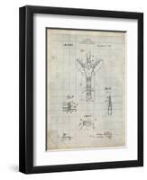 PP1143-Antique Grid Parchment Zipper 1917 Patent Poster-Cole Borders-Framed Giclee Print