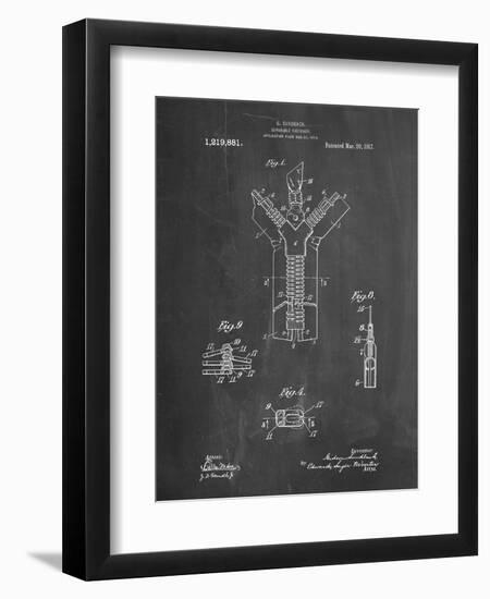 PP1143-Chalkboard Zipper 1917 Patent Poster-Cole Borders-Framed Giclee Print