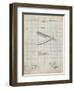 PP1178-Antique Grid Parchment Straight Razor Patent Poster-Cole Borders-Framed Premium Giclee Print