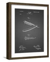 PP1178-Black Grid Straight Razor Patent Poster-Cole Borders-Framed Giclee Print