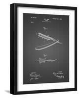 PP1178-Black Grid Straight Razor Patent Poster-Cole Borders-Framed Giclee Print