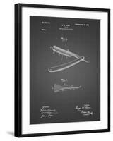 PP1178-Black Grid Straight Razor Patent Poster-Cole Borders-Framed Giclee Print