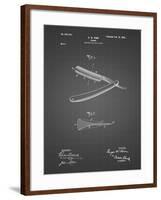 PP1178-Black Grid Straight Razor Patent Poster-Cole Borders-Framed Giclee Print