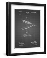 PP1178-Black Grid Straight Razor Patent Poster-Cole Borders-Framed Premium Giclee Print