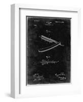 PP1178-Black Grunge Straight Razor Patent Poster-Cole Borders-Framed Giclee Print