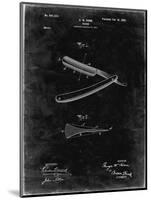 PP1178-Black Grunge Straight Razor Patent Poster-Cole Borders-Mounted Giclee Print