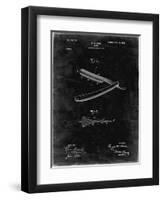 PP1178-Black Grunge Straight Razor Patent Poster-Cole Borders-Framed Premium Giclee Print