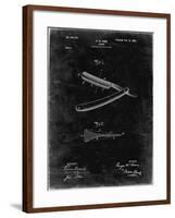 PP1178-Black Grunge Straight Razor Patent Poster-Cole Borders-Framed Giclee Print