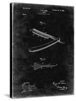 PP1178-Black Grunge Straight Razor Patent Poster-Cole Borders-Stretched Canvas