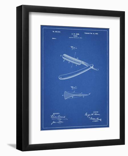 PP1178-Blueprint Straight Razor Patent Poster-Cole Borders-Framed Premium Giclee Print