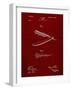 PP1178-Burgundy Straight Razor Patent Poster-Cole Borders-Framed Giclee Print