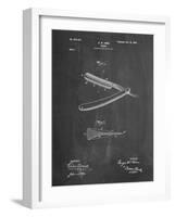 PP1178-Chalkboard Straight Razor Patent Poster-Cole Borders-Framed Giclee Print