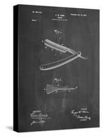 PP1178-Chalkboard Straight Razor Patent Poster-Cole Borders-Stretched Canvas