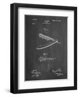 PP1178-Chalkboard Straight Razor Patent Poster-Cole Borders-Framed Premium Giclee Print