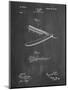 PP1178-Chalkboard Straight Razor Patent Poster-Cole Borders-Mounted Premium Giclee Print