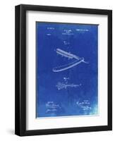 PP1178-Faded Blueprint Straight Razor Patent Poster-Cole Borders-Framed Premium Giclee Print