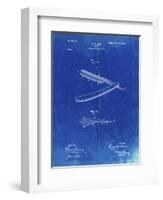 PP1178-Faded Blueprint Straight Razor Patent Poster-Cole Borders-Framed Giclee Print