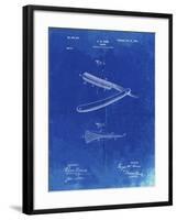 PP1178-Faded Blueprint Straight Razor Patent Poster-Cole Borders-Framed Giclee Print