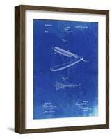 PP1178-Faded Blueprint Straight Razor Patent Poster-Cole Borders-Framed Giclee Print