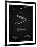 PP1178-Vintage Black Straight Razor Patent Poster-Cole Borders-Framed Giclee Print