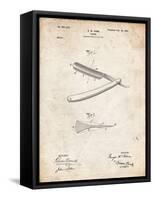 PP1178-Vintage Parchment Straight Razor Patent Poster-Cole Borders-Framed Stretched Canvas