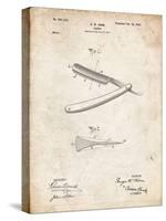 PP1178-Vintage Parchment Straight Razor Patent Poster-Cole Borders-Stretched Canvas