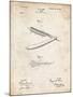 PP1178-Vintage Parchment Straight Razor Patent Poster-Cole Borders-Mounted Giclee Print