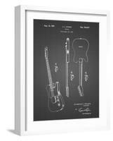 PP121- Black Grid Fender Broadcaster Electric Guitar Patent Poster-Cole Borders-Framed Giclee Print